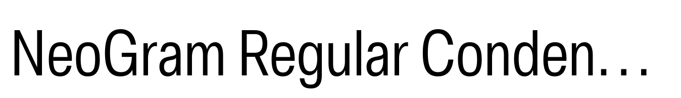 NeoGram Regular Condensed